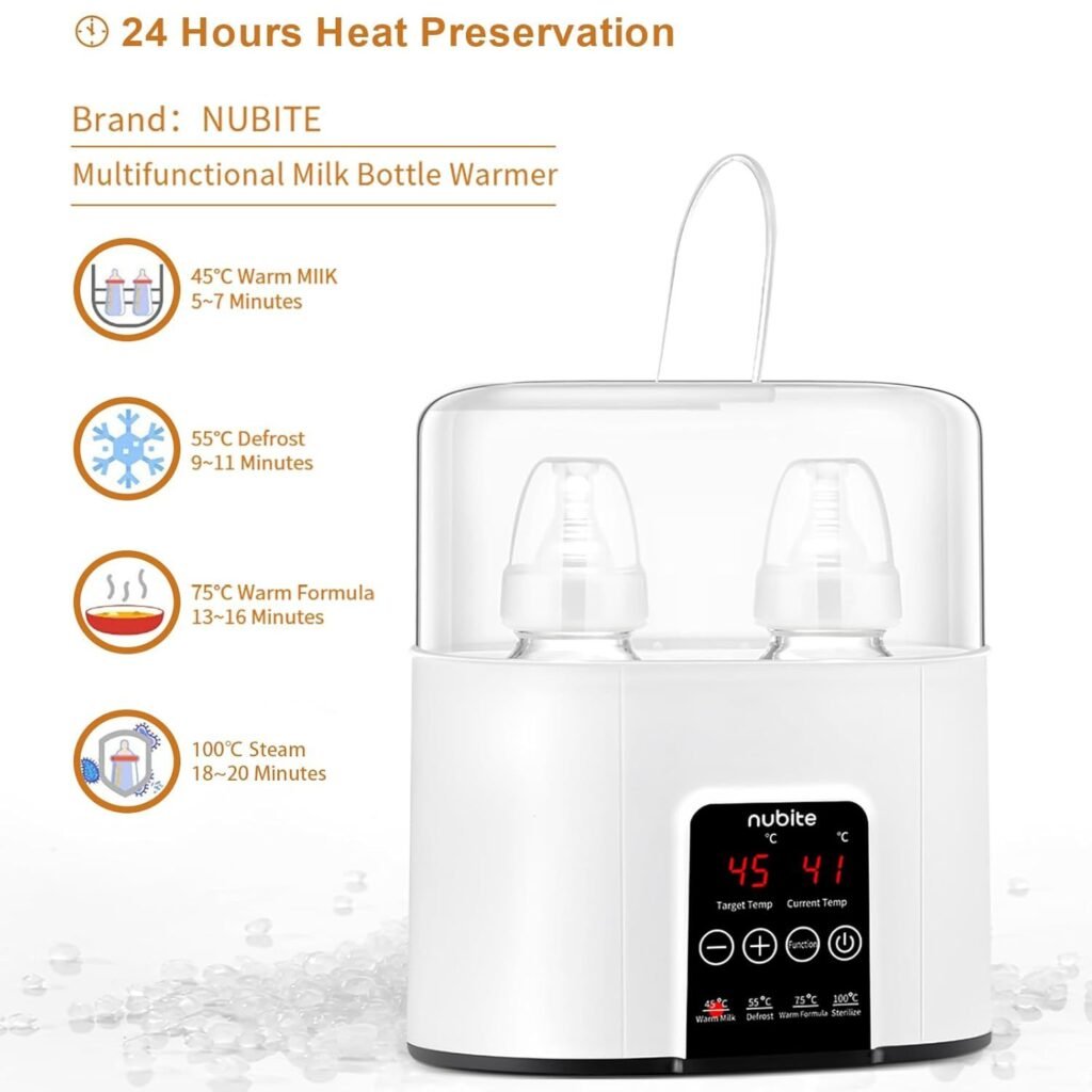 Double Baby Bottle Warmer for All Breastmilk Baby Milk Heater