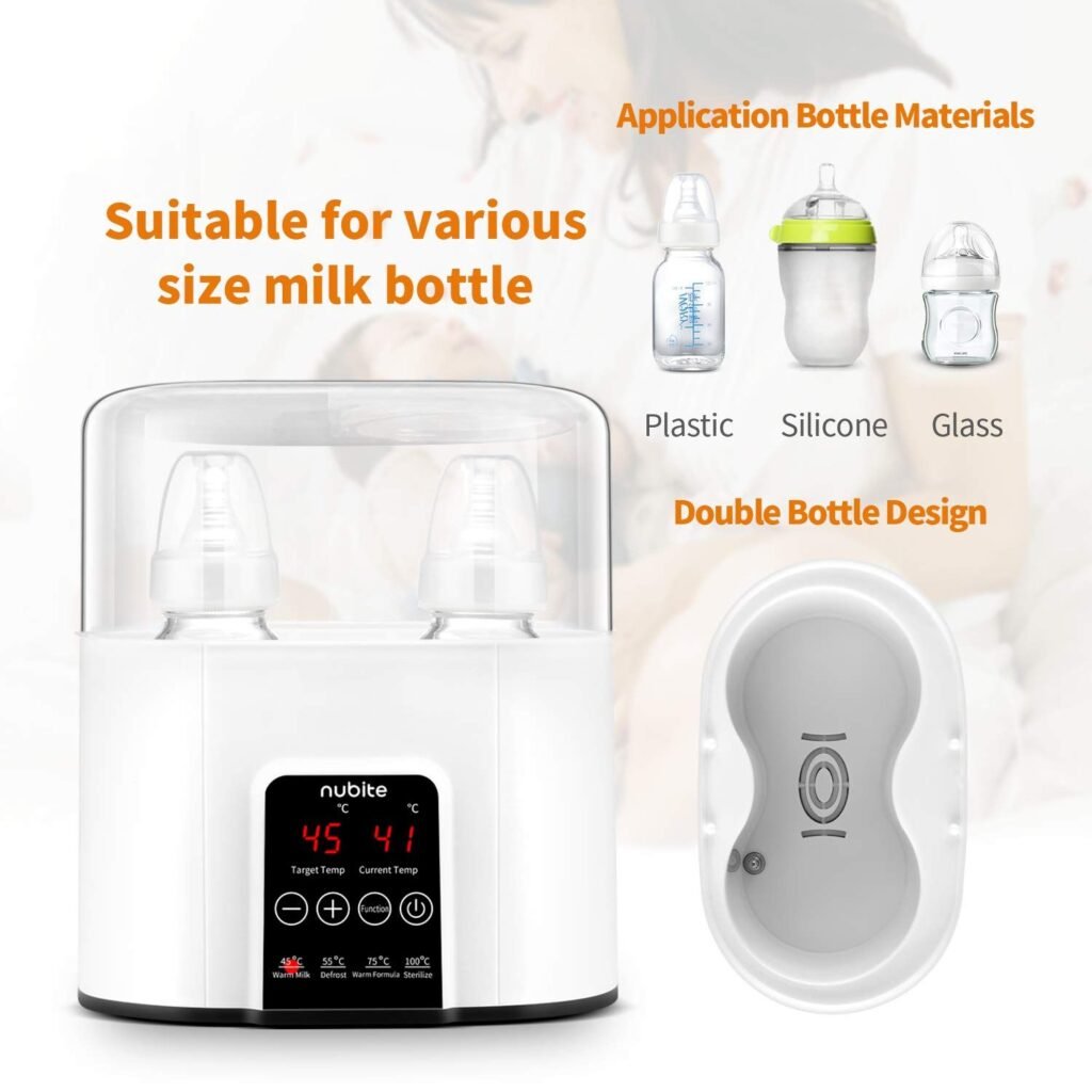 Double Baby Bottle Warmer for All Breastmilk Baby Milk Heater