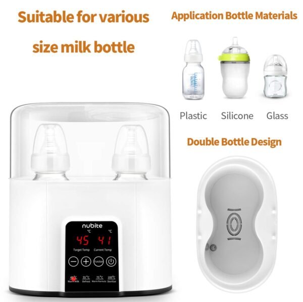 Double Baby Bottle Warmer for All Breastmilk Baby Milk Heater