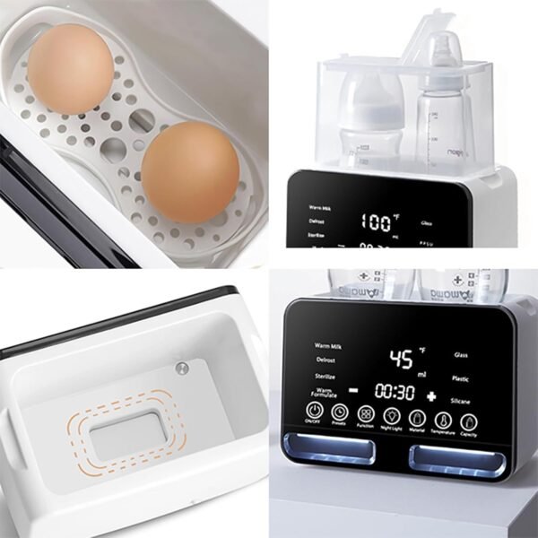 Double Bottle Warmer Twins for Breastmilk Formula, Heat Baby Food