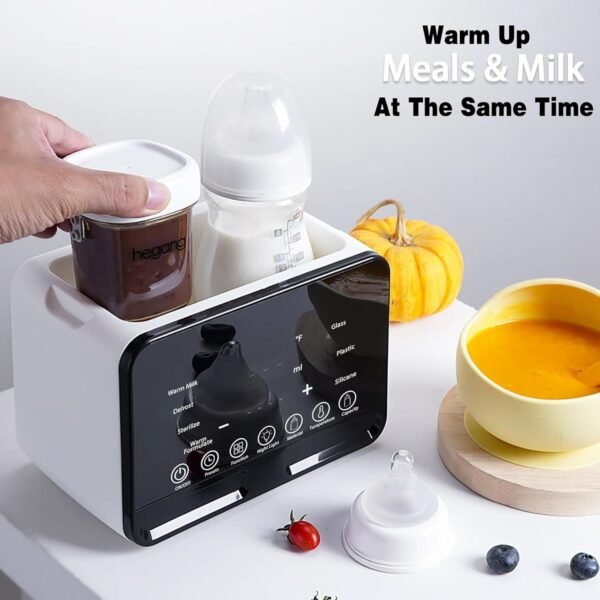 Double Bottle Warmer Twins for Breastmilk Formula, Heat Baby Food