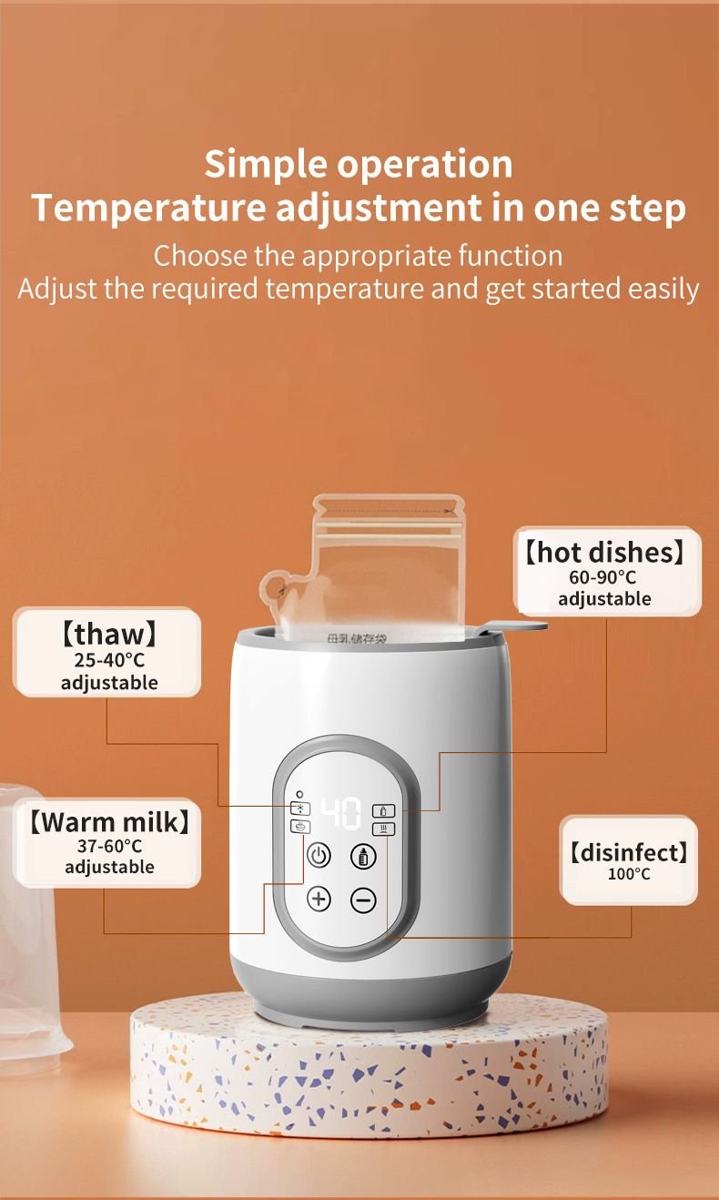 Baby Bottle Warmer for Breastmilk or Formula Food Heater&Defrost