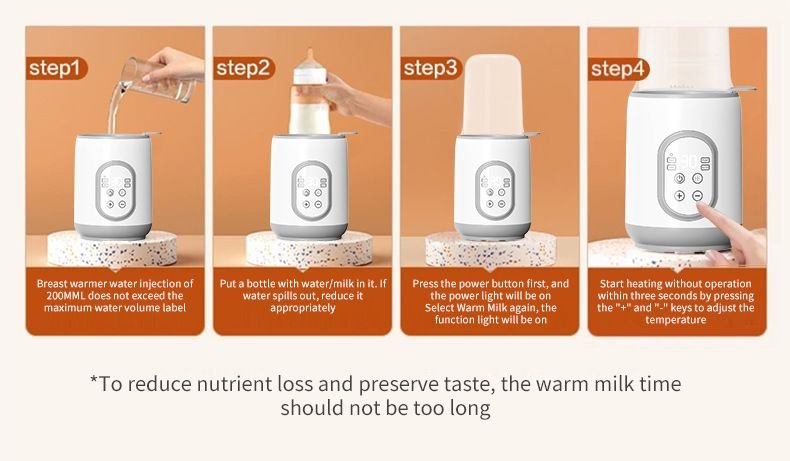 Baby Bottle Warmer for Breastmilk or Formula Food Heater&Defrost