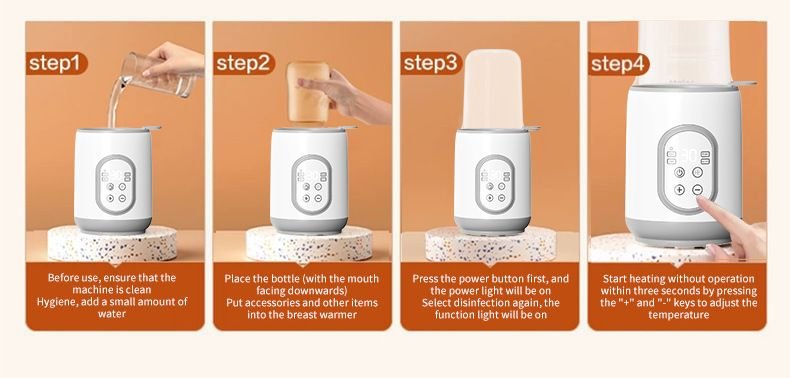 Baby Bottle Warmer for Breastmilk or Formula Food Heater&Defrost