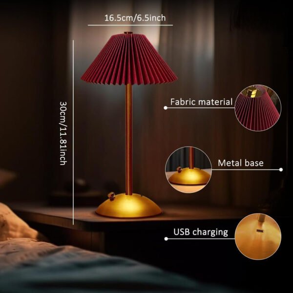 Portable LED Table Lamp with Touch Sensor Metal Desk Lamp Night Light Bedside Lamp Dining Room Lamp - Image 5