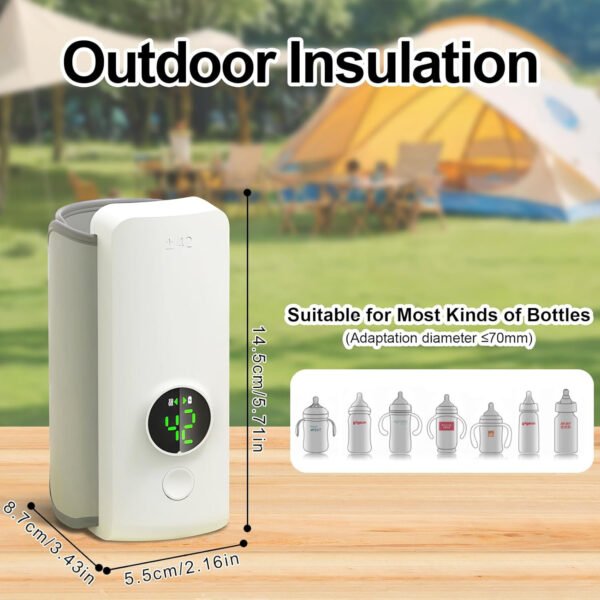 Portable Baby Bottle Warmer for Travel with Temperature Control