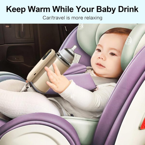 Portable Bottle Warmer Travel Bottle Warmer with Battery for Breastmilk or Formula