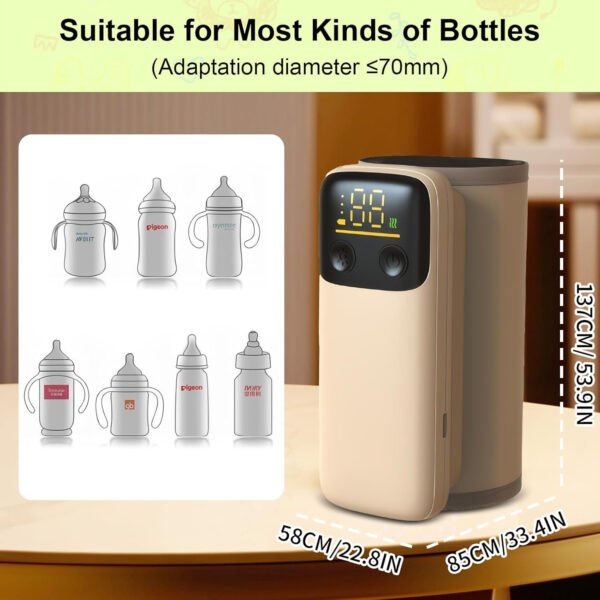 Portable Bottle Warmer Travel Bottle Warmer with Battery for Breastmilk or Formula