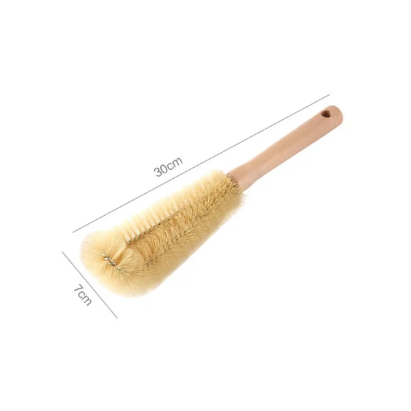 Wooden bottle cleaning brush with long handle