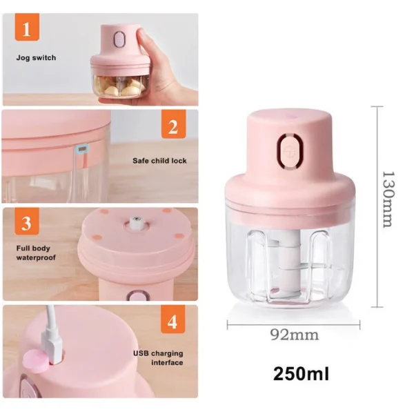 Electric Garlic Chopper Meat Grinder Garlic Masher Machine