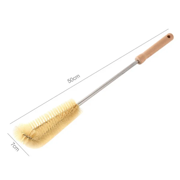 Wooden bottle cleaning brush with long handle
