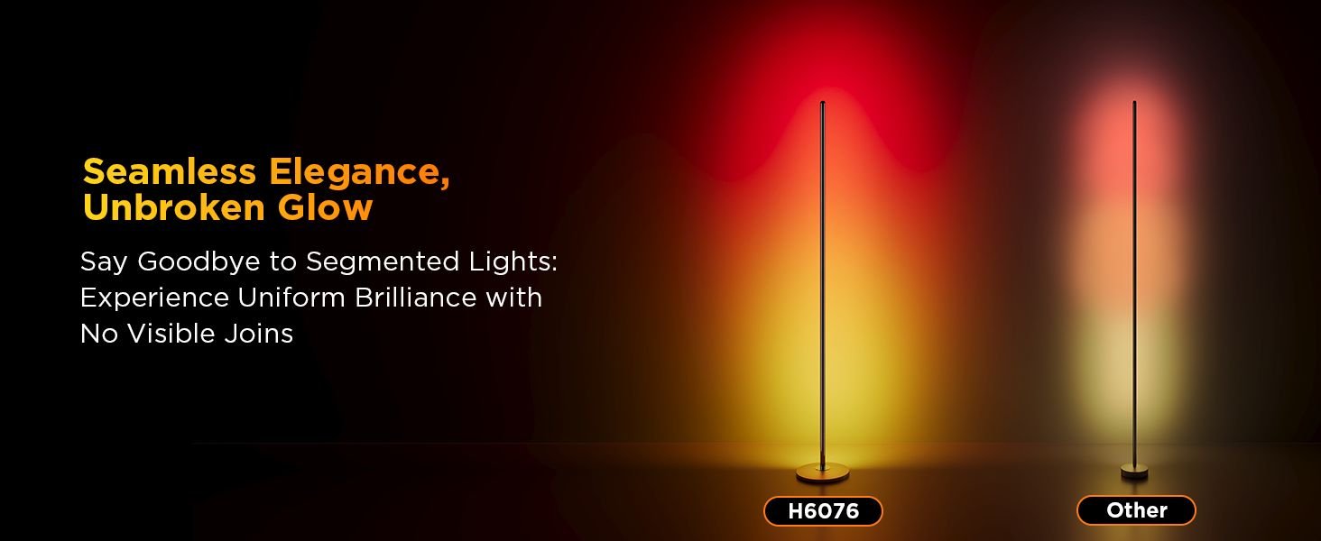 Smart Modern Floor Lamp with Music Sync and 16 Million DIY Colors