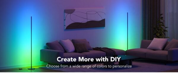 Smart Modern Floor Lamp with Music Sync and 16 Million DIY Colors