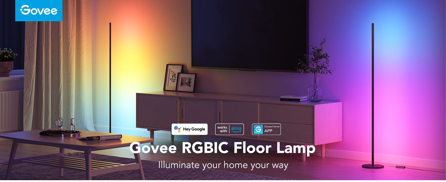 Smart Modern Floor Lamp with Music Sync and 16 Million DIY Colors