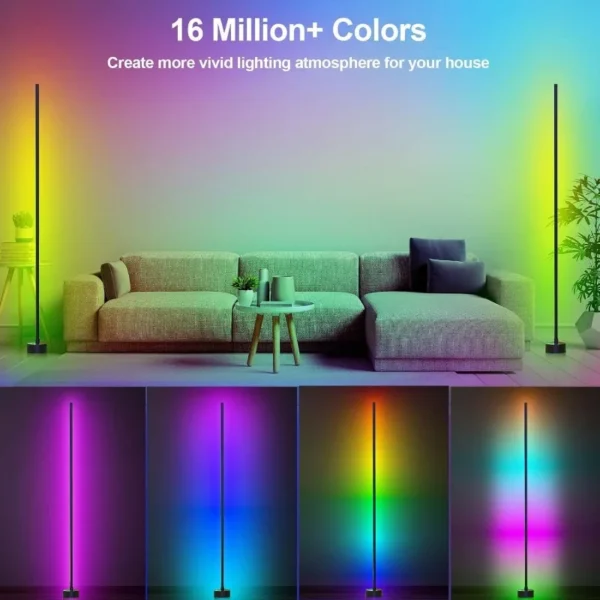 Corner Floor Lamp - Smart RGB LED Corner Lamp With App And Remote Control - Image 3